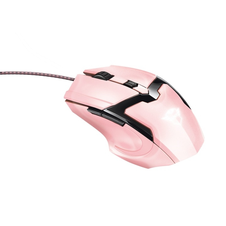 Trust GXT 101P Gav Gaming mouse Pink i gruppen DATORER & KRINGUTRUSTNING / Möss & Tangentbord / Möss / Trådbundna hos TP E-commerce Nordic AB (38-76943)