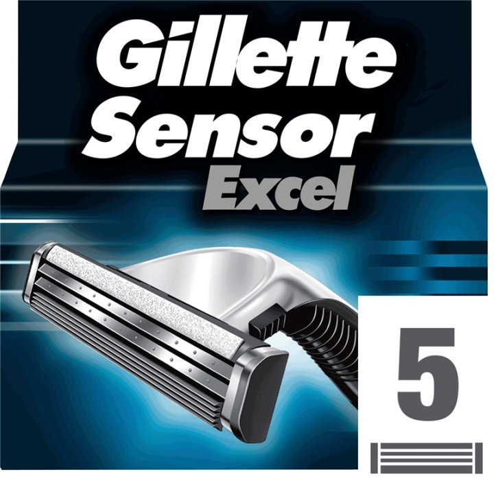 Gillette Sensor Excel 5p i gruppen SKÖNHET & HÄLSA / Hår & Styling / Rakning & Trimning / Rakhyvlar & Tillbehör hos TP E-commerce Nordic AB (38-76990)
