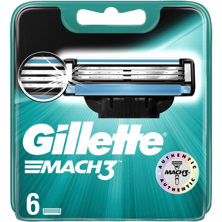 Gillette Mach3 Base 6p i gruppen SKÖNHET & HÄLSA / Hår & Styling / Rakning & Trimning / Rakhyvlar & Tillbehör hos TP E-commerce Nordic AB (38-76998)