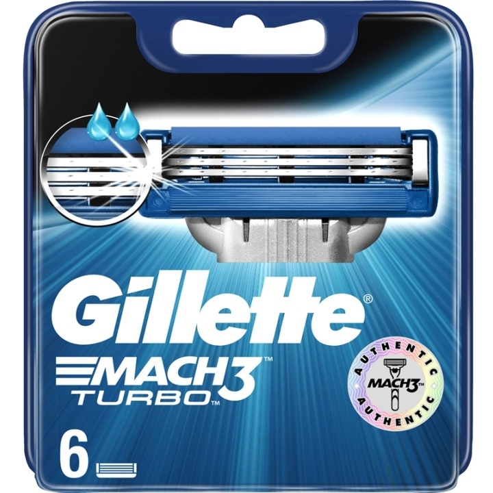 Gillette Mach3 Turbo 6p i gruppen SKÖNHET & HÄLSA / Hår & Styling / Rakning & Trimning / Rakhyvlar & Tillbehör hos TP E-commerce Nordic AB (38-76999)