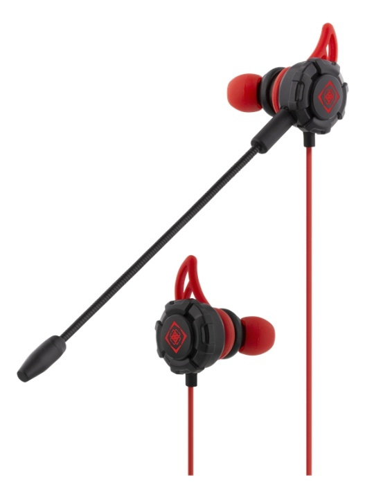 DELTACO GAMING In-Ear headset med avtagbar mikrofon och öronvingar i gruppen DATORER & KRINGUTRUSTNING / Gaming / Headset hos TP E-commerce Nordic AB (38-77147)