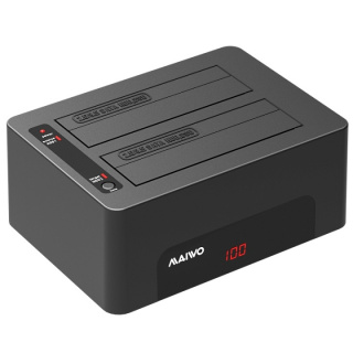 HDD/SSD Dockningsstation med två platser, USB 3.1 Gen 1, USB-A, 5 Gbps