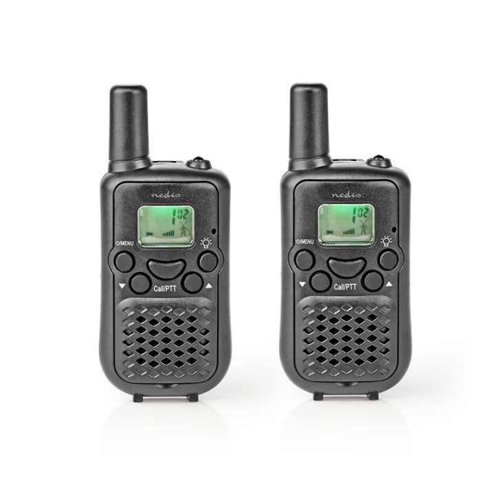 Nedis Walkie talkie | räckvidd 5 km | 8 kanaler | VOX | 2 delar | svart i gruppen SPORT, FRITID & HOBBY / Friluftsliv / Walkie talkie hos TP E-commerce Nordic AB (38-77347)