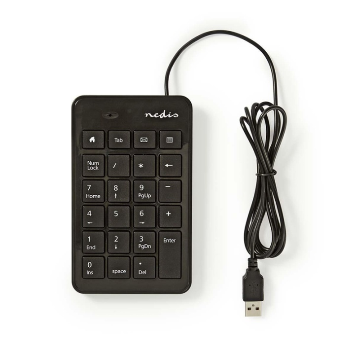 Nedis Trådat Tagentbord | USB-A | Kontor | Enhandig | Numerisk | Numeriskt tangentbord i gruppen DATORER & KRINGUTRUSTNING / Möss & Tangentbord / Tangentbord / Trådbundna hos TP E-commerce Nordic AB (38-77381)