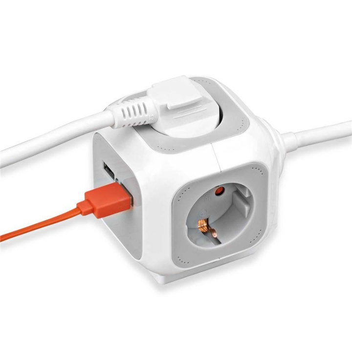 Brennenstuhl ALEA Power Cube - USB Charger Extention socket i gruppen HEM, HUSHÅLL & TRÄDGÅRD / El & Belysning / Grenuttag hos TP E-commerce Nordic AB (38-77383)