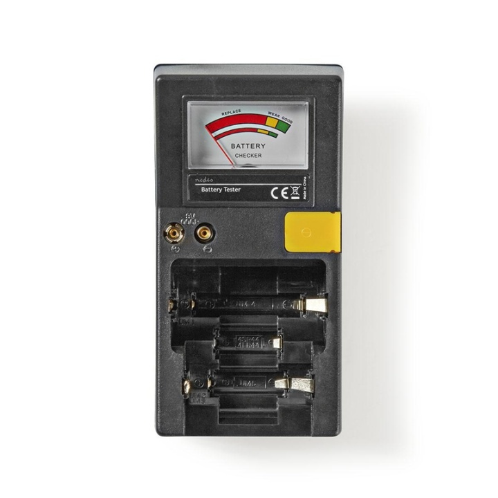 Nedis Battery Tester | 9V - AA - AAA - Button Cell - C - D | Svart i gruppen HEMELEKTRONIK / Batterier & Laddare / Batteriladdare hos TP E-commerce Nordic AB (38-77412)