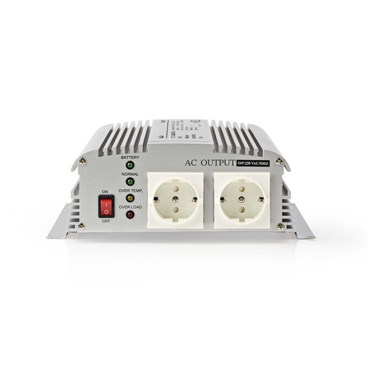 Nedis Växelriktare med modifierad sinusvåg | Inspänning: 12 V DC | Enhetens utgångsanslutning: Type F (CEE 7/3) | 230 V AC 50 Hz | 1000 W | Toppeffekt: 2400 W | Batteriklämmor | Silver i gruppen HEM, HUSHÅLL & TRÄDGÅRD / El & Belysning / Spänningsomvandlare hos TP E-commerce Nordic AB (38-77421)