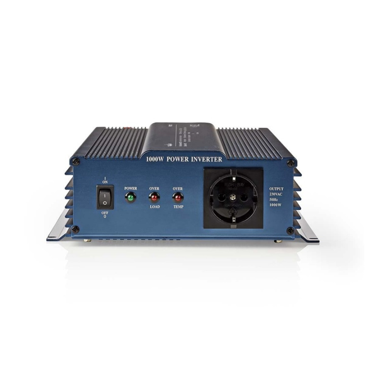 Nedis Strömväxelriktare | Inspänning: 12 V DC | Enhetens utgångsanslutning: Type F (CEE 7/3) | 230 V AC 50 Hz | 1000 W | Toppeffekt: 2000 W | Skruv terminal | Ren sinusvåg | Säkring | Blå i gruppen HEM, HUSHÅLL & TRÄDGÅRD / El & Belysning / Spänningsomvandlare hos TP E-commerce Nordic AB (38-77438)