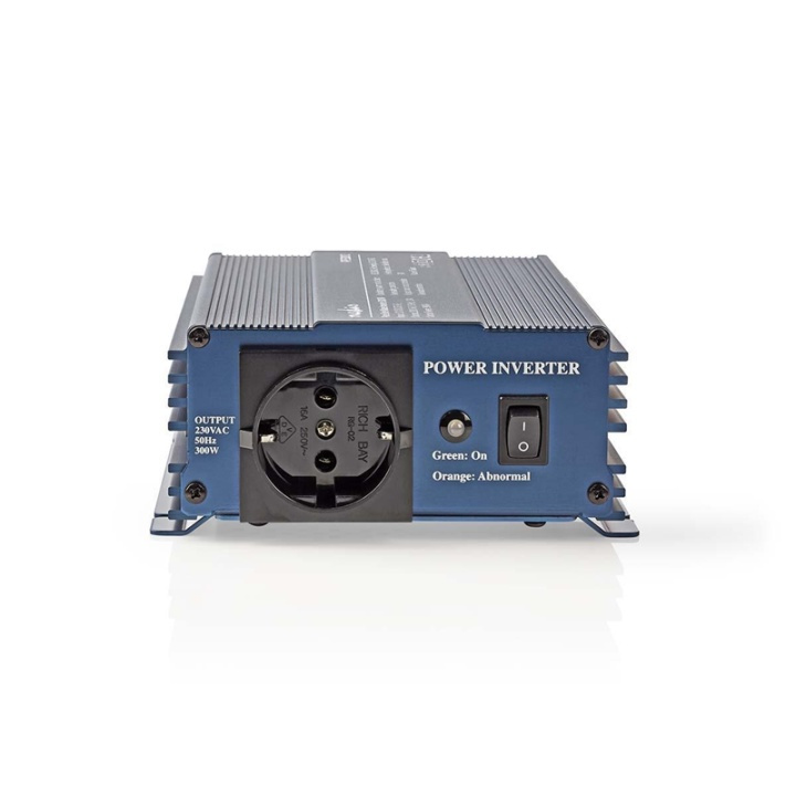 Nedis Strömväxelriktare | Inspänning: 12 V DC | Enhetens utgångsanslutning: Type F (CEE 7/3) | 230 V AC 50 Hz | 300 W | Toppeffekt: 500 W | Skruv terminal | Ren sinusvåg | Säkring | Blå i gruppen HEM, HUSHÅLL & TRÄDGÅRD / El & Belysning / Spänningsomvandlare hos TP E-commerce Nordic AB (38-77441)
