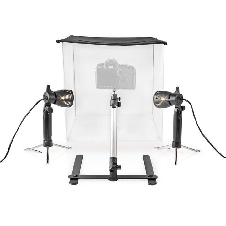 Nedis Foto Studio Kit | 400 lm | Vikbar | Bakgrunder ingår | Resväska ingår | Svart i gruppen HEMELEKTRONIK / Foto & Video / Fotoutrustning / Övrigt hos TP E-commerce Nordic AB (38-77446)