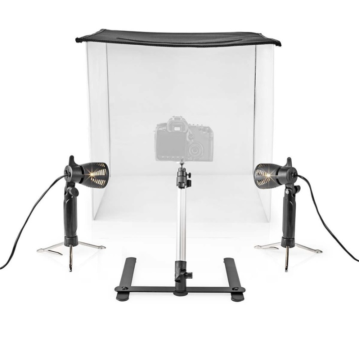 Nedis Foto Studio Kit | 400 lm | Vikbar | Bakgrunder ingår | Resväska ingår | Svart i gruppen HEMELEKTRONIK / Foto & Video / Fotoutrustning / Övrigt hos TP E-commerce Nordic AB (38-77447)
