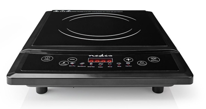 Nedis Induktionsplatta | Matlagningszoner: 1 | 2000 W | Överhettningsskydd | Svart | Timer | Turbo action | Barnlås | LCD-skärm i gruppen HEM, HUSHÅLL & TRÄDGÅRD / Hushållsmaskiner / Bänkspisar & Kokplattor hos TP E-commerce Nordic AB (38-77479)