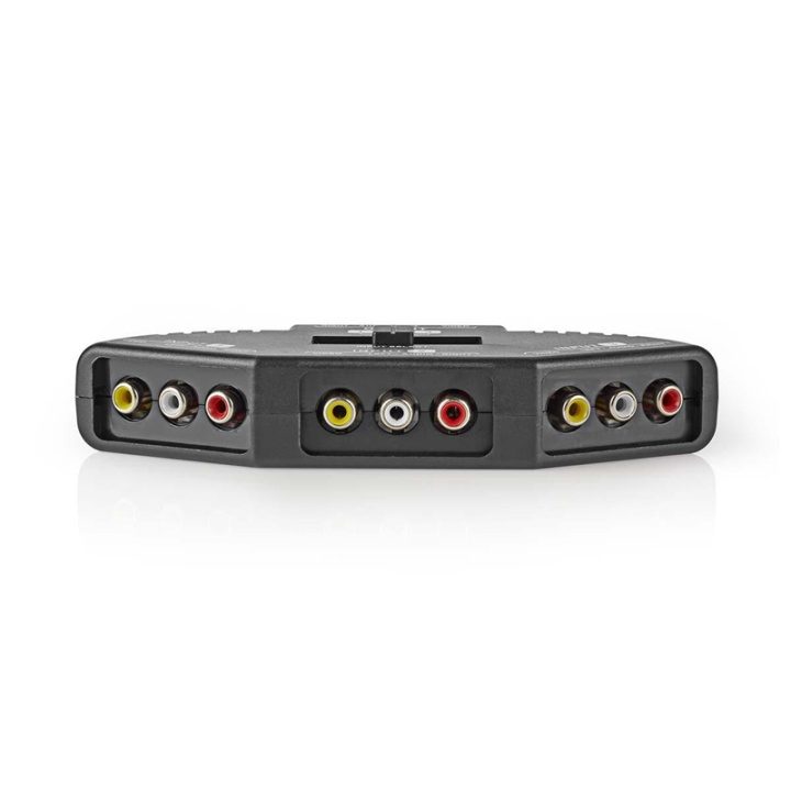 Nedis Composite Video Switch | 3-Port port(s) | Anslutningsingång: 3x Composite Video (RWY) | Anslutningsutgång: 1x Composite Video (RWY) | 1024x576 | ABS | Svart i gruppen HEMELEKTRONIK / Ljud & Bild / Högtalare & Tillbehör / Tillbehör hos TP E-commerce Nordic AB (38-77510)