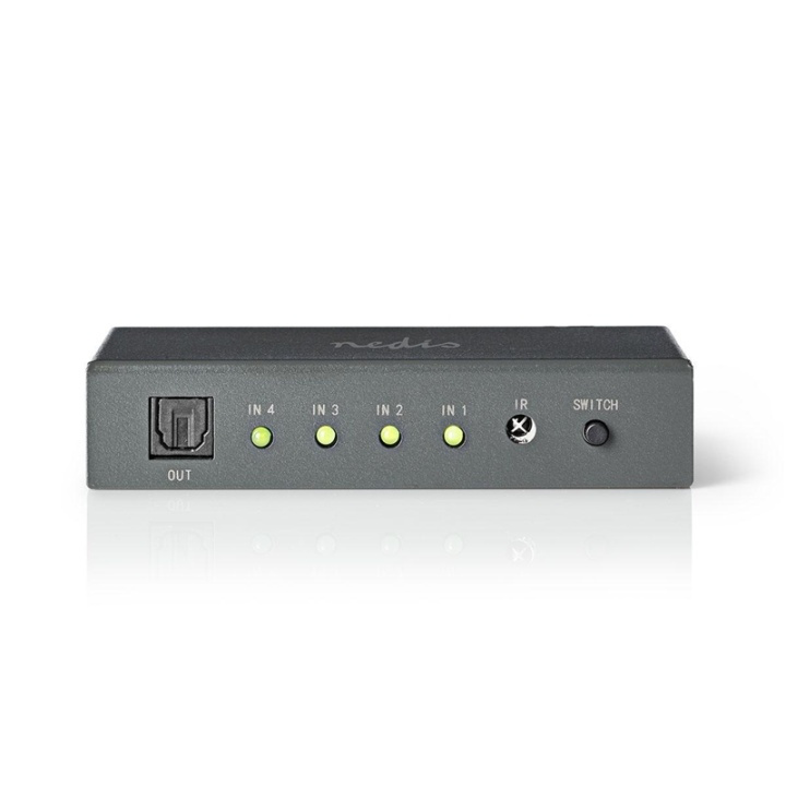 Nedis Optisk audioswitch | 4-port - 4x TosLink-ingång | 1x TosLink-utgång i gruppen DATORER & KRINGUTRUSTNING / Datortillbehör / Övrigt hos TP E-commerce Nordic AB (38-77530)