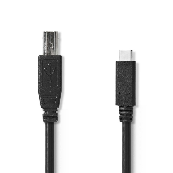 Nedis USB 2.0-kabel | Typ-C hane - B-hane | 1.0 m | Svart i gruppen SMARTPHONE & SURFPLATTOR / Laddare & Kablar / Kablar / Kablar Typ C hos TP E-commerce Nordic AB (38-77535)