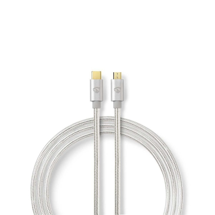 Nedis USB-kabel | USB 2.0 | USB-C™ Hane | USB Micro-B Hane | 10 W | 480 Mbps | Guldplaterad | 2.00 m | Rund | Flätad / Nylon | Aluminium | Kartong med täckt fönster i gruppen SMARTPHONE & SURFPLATTOR / Laddare & Kablar / Kablar / Kablar Typ C hos TP E-commerce Nordic AB (38-77544)
