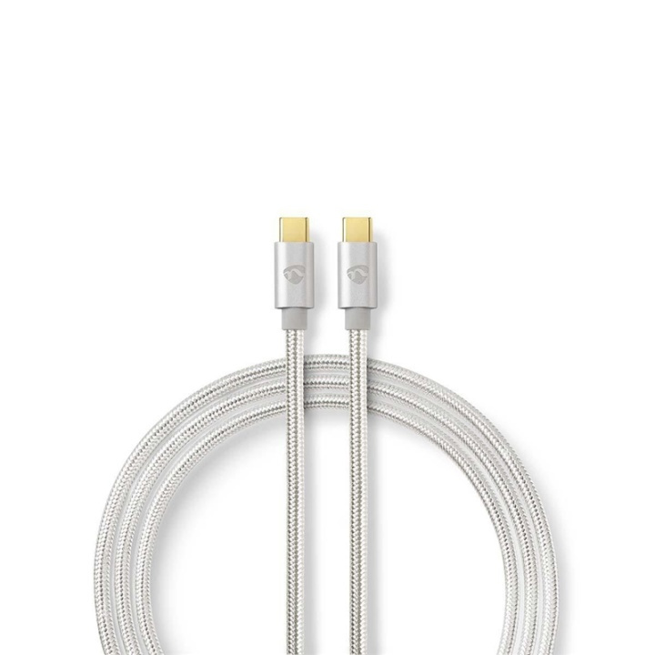 Nedis USB 2.0-kabel | Typ-C, hane - Typ-C, hane | 2.0 m | Aluminium i gruppen SMARTPHONE & SURFPLATTOR / Laddare & Kablar / Kablar / Kablar Typ C hos TP E-commerce Nordic AB (38-77549)