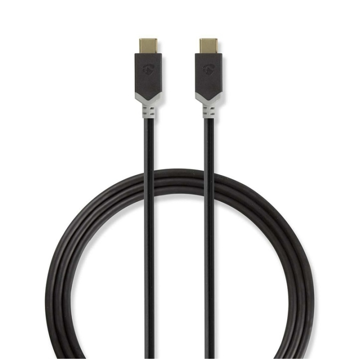 Nedis USB 3.1-kabel (Gen1) | Typ-C, hane - Typ-C, hane | 1.0 m | Antracit i gruppen SMARTPHONE & SURFPLATTOR / Laddare & Kablar / Kablar / Kablar Typ C hos TP E-commerce Nordic AB (38-77554)