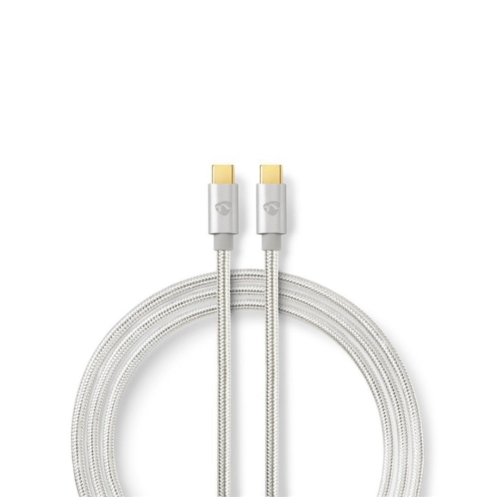 Nedis USB 3.1-kabel (Gen1) | Typ-C, hane - Typ-C, hane | 2.0 m | Aluminium i gruppen SMARTPHONE & SURFPLATTOR / Laddare & Kablar / Kablar / Kablar Typ C hos TP E-commerce Nordic AB (38-77556)