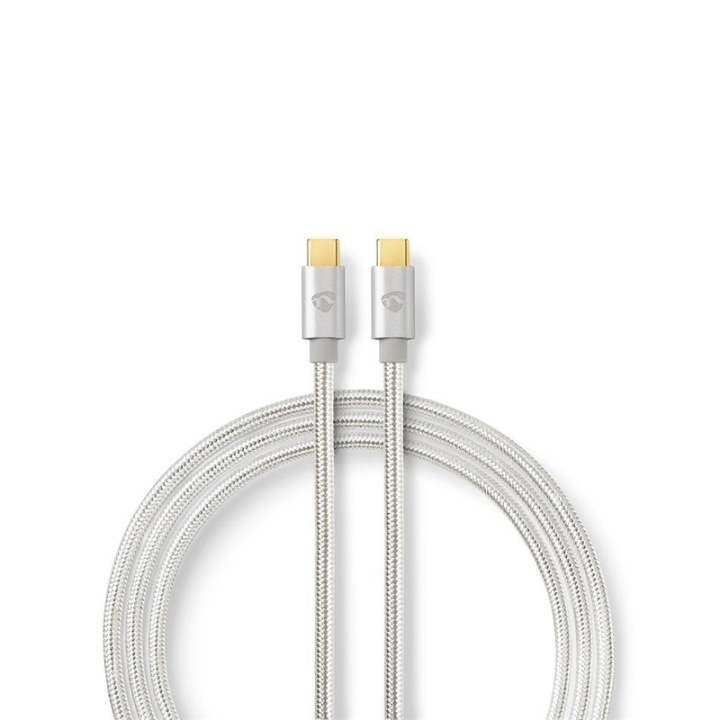Nedis USB-kabel | USB 3.2 Gen 1 | USB-C™ Hane | USB-C™ Hane | 60 W | 4K@60Hz | 5 Gbps | Guldplaterad | 2.00 m | Rund | Flätad / Nylon | Aluminium | Kartong med täckt fönster i gruppen SMARTPHONE & SURFPLATTOR / Laddare & Kablar / Kablar / Kablar Typ C hos TP E-commerce Nordic AB (38-77556)