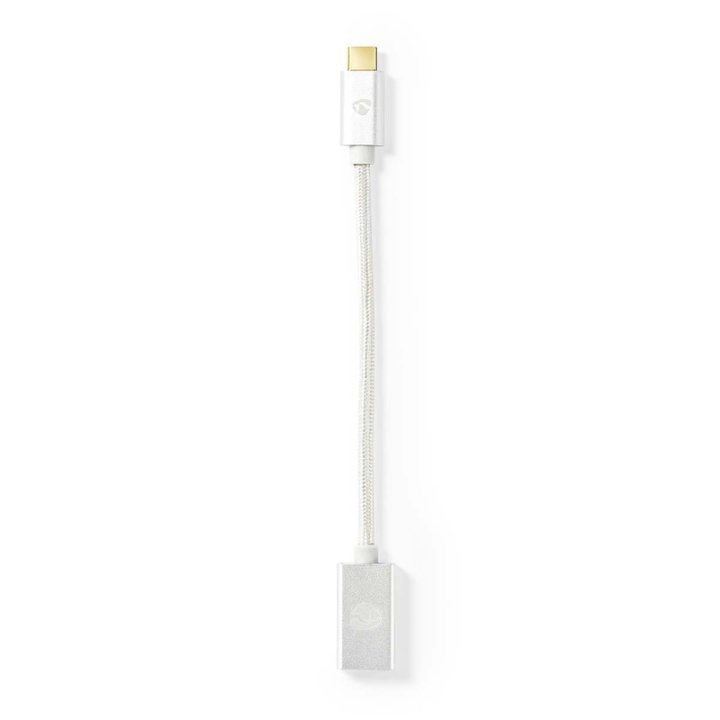 Nedis USB 3.1-kabel | Typ-C, hane - A-hona | 0.15 m | Aluminium i gruppen SMARTPHONE & SURFPLATTOR / Laddare & Kablar / Kablar / Kablar Typ C hos TP E-commerce Nordic AB (38-77564)