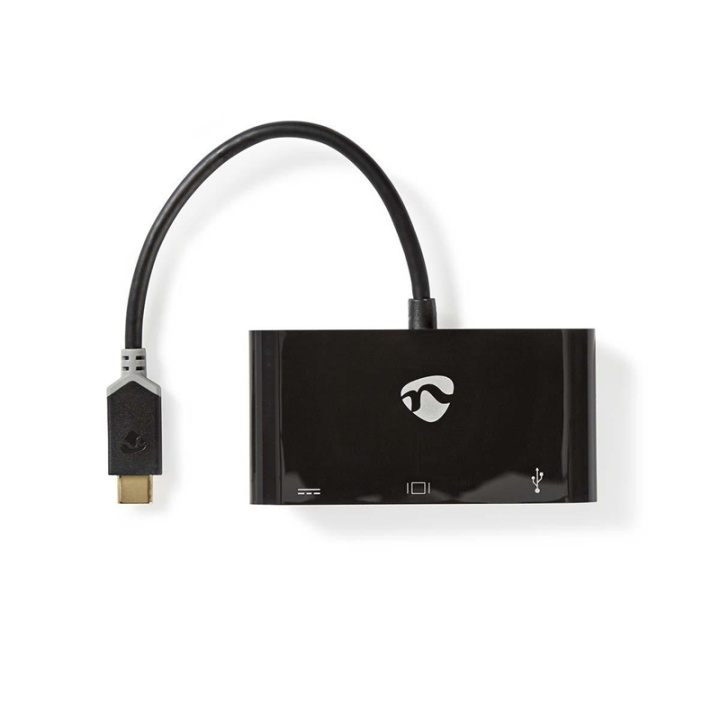 USB Typ C-adapterkabel | Typ-C, hane - Typ C-hona + A-hona + VGA-hona | 0.2 m i gruppen SMARTPHONE & SURFPLATTOR / Laddare & Kablar / Adaptrar hos TP E-commerce Nordic AB (38-77571)