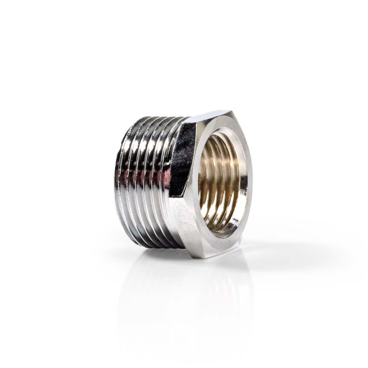 Nedis slangkoppling | 1/2\'\' | 3/4\'\' | Metall | Silver i gruppen HEM, HUSHÅLL & TRÄDGÅRD / Städprodukter / Övriga städtillbehör hos TP E-commerce Nordic AB (38-77646)