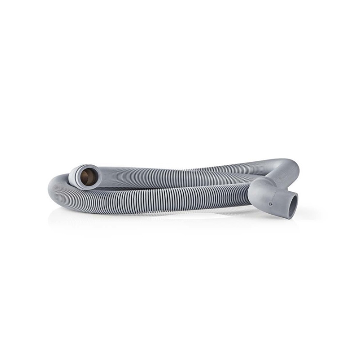 Nedis Utloppsslang | 22 mm | 19 mm | 0.5 Bar | 60 °C | 2.00 m | Användning: Maträtt / Tvättmaskin | Grå i gruppen HEM, HUSHÅLL & TRÄDGÅRD / Städprodukter / Övriga städtillbehör hos TP E-commerce Nordic AB (38-77663)