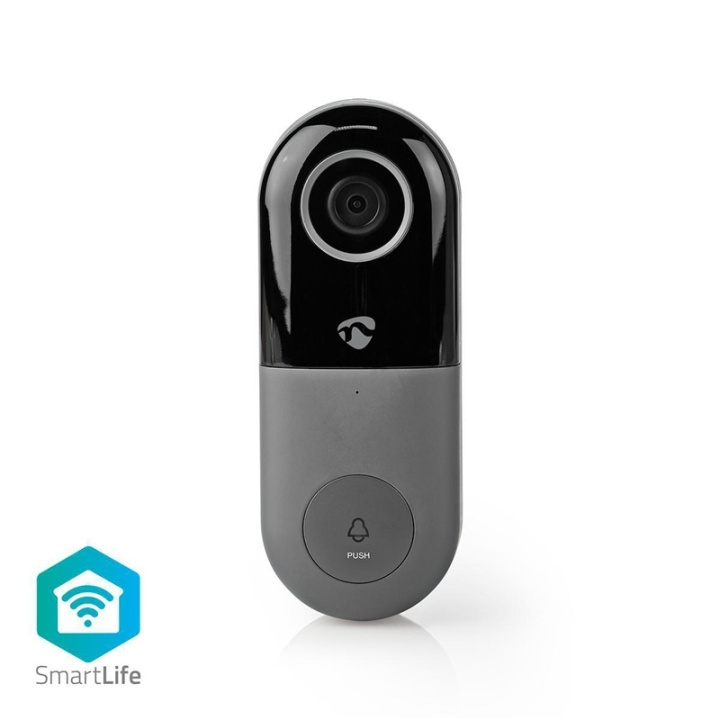 Nedis Smartlife dörrklocka med kamera | Wi-Fi | Transformator | Android™ / IOS | Full HD 1080p | Cloud / DRM-stöd | IP54 | Med rörelsesensor | Nattsikt | Grå / Svart i gruppen HEM, HUSHÅLL & TRÄDGÅRD / Smarta hem / Smarta dörrklockor hos TP E-commerce Nordic AB (38-77679)