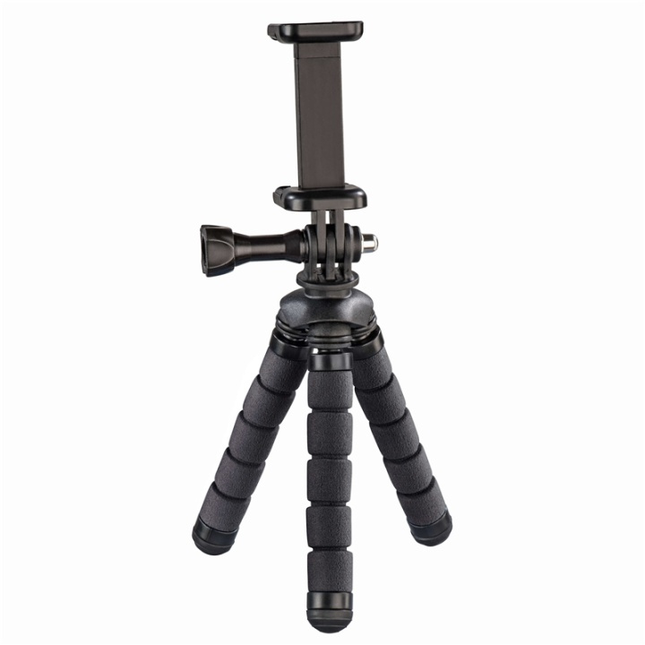 Hama Bordsstativ Flex Smartphone & GoPro 14cm Svart i gruppen HEMELEKTRONIK / Foto & Video / Fotoutrustning / Stativ hos TP E-commerce Nordic AB (38-77687)