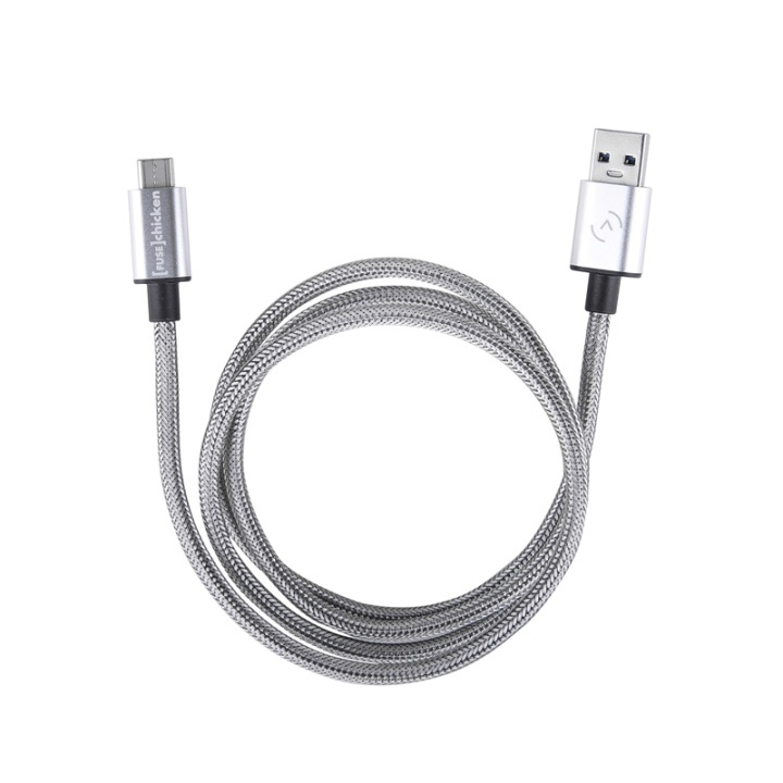 Fuse Chicken Synkkabel Usb-C Armour 1M Stainless Steel i gruppen SMARTPHONE & SURFPLATTOR / Laddare & Kablar / Kablar / Kablar Typ C hos TP E-commerce Nordic AB (38-77912)