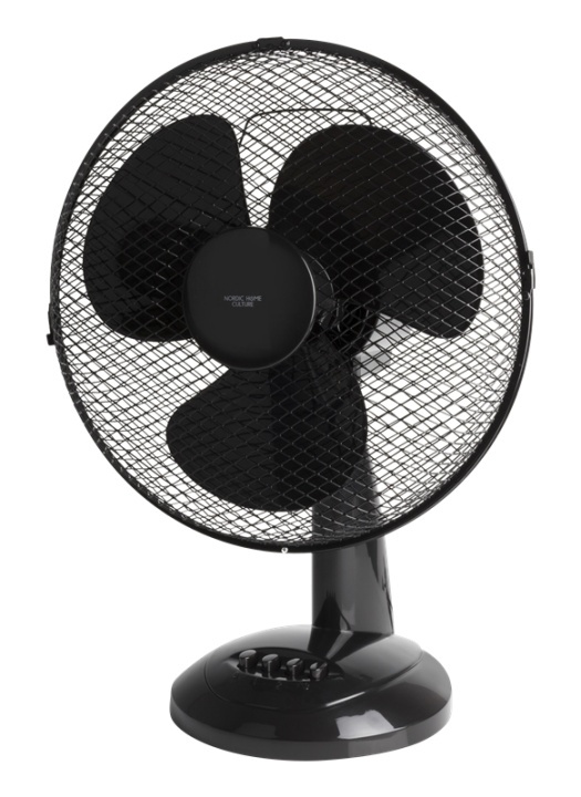 nordichome Desk Fan, 310mm, three speed setting, 40W, tiltable, black i gruppen HEM, HUSHÅLL & TRÄDGÅRD / Fläktar & Klimatprodukter / Bordsfläktar hos TP E-commerce Nordic AB (38-78270)