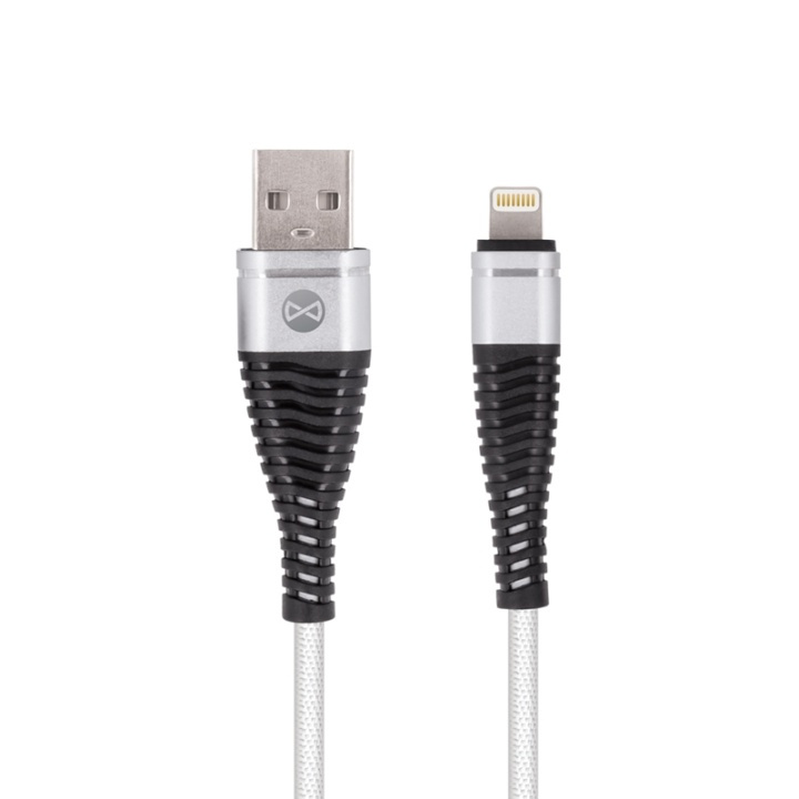 Forever för iPhone Lightning kabel Shark Vit 1m 2A i gruppen SMARTPHONE & SURFPLATTOR / Laddare & Kablar / Kablar / Kablar Lightning hos TP E-commerce Nordic AB (38-78850)