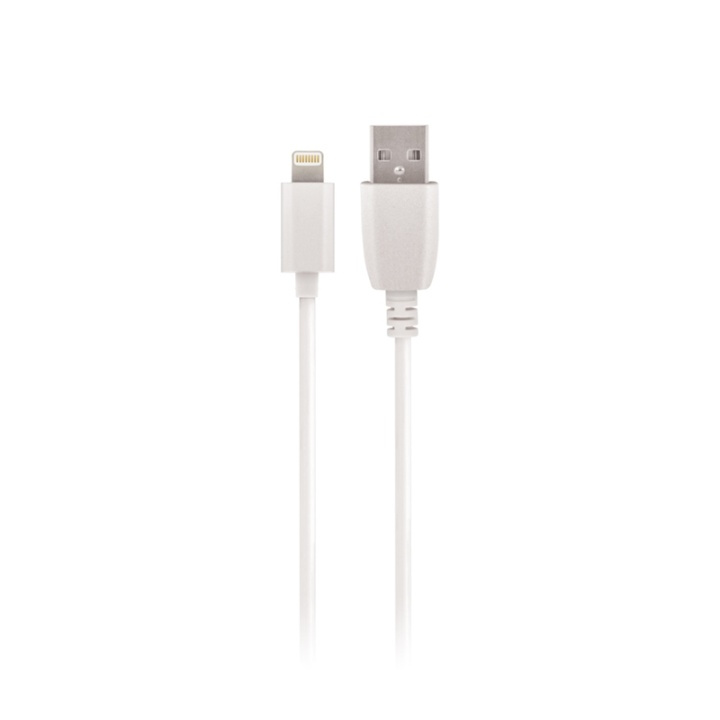 Setty USB A till Lightning-kabel 1 m till iPhone, Vit i gruppen SMARTPHONE & SURFPLATTOR / Laddare & Kablar / Kablar / Kablar Lightning hos TP E-commerce Nordic AB (38-79017)
