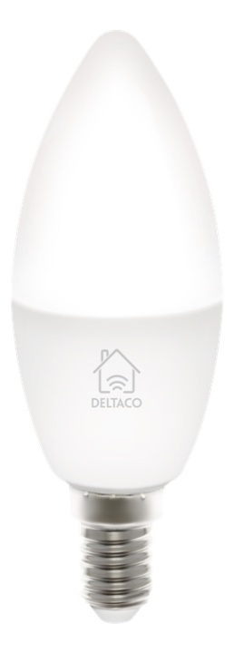 DELTACO SMART HOME LED-lampa, E14, WiFI, 4,5W, 2700K-6500K, dimbar, vit i gruppen HEM, HUSHÅLL & TRÄDGÅRD / Smarta hem / Smart belysning hos TP E-commerce Nordic AB (38-79215)