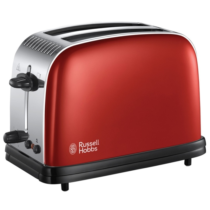 Russell Hobbs Colours Red 2 Slice Toaster i gruppen HEM, HUSHÅLL & TRÄDGÅRD / Hushållsmaskiner / Brödrostar & Bordsgrillar / Brödrostar hos TP E-commerce Nordic AB (38-79517)