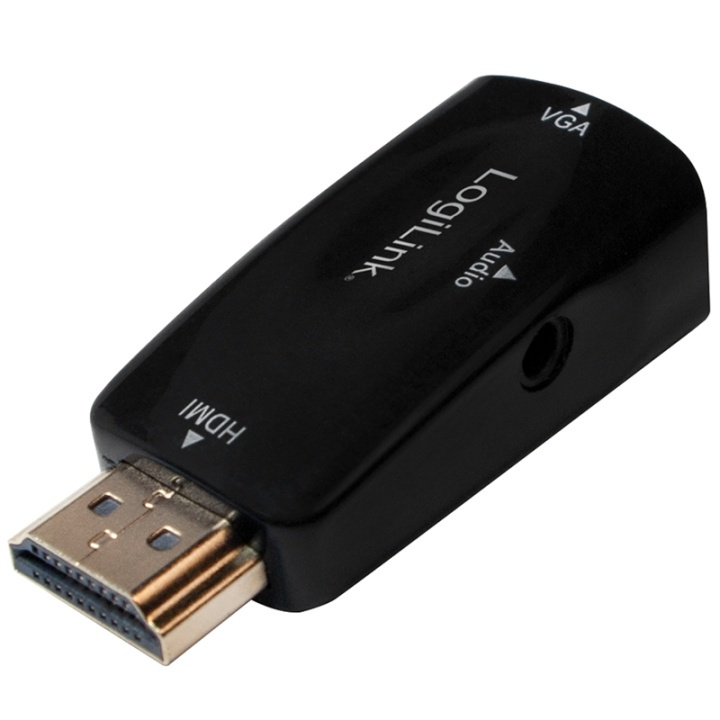 LogiLink HDMI-hane -> VGA-hona + ljud i gruppen HEMELEKTRONIK / Kablar & Adaptrar / HDMI / Adaptrar hos TP E-commerce Nordic AB (38-79635)