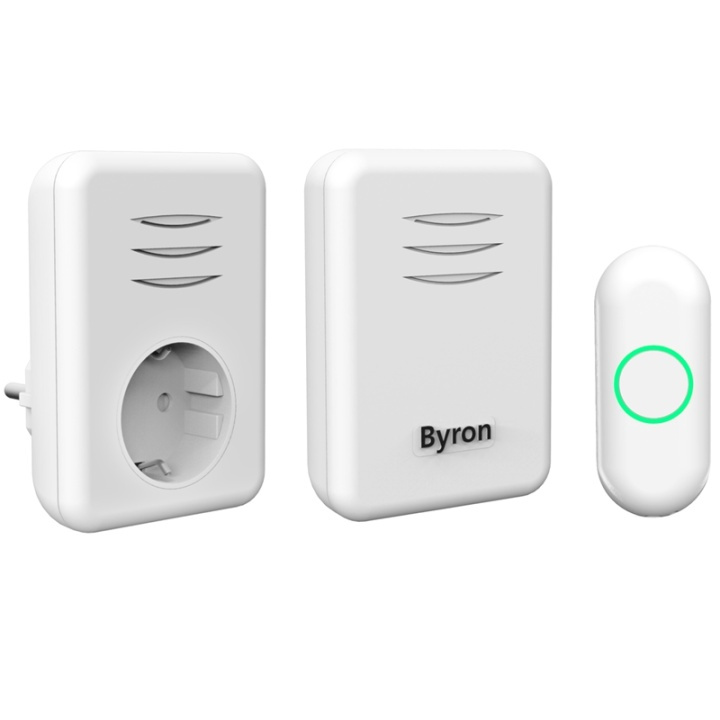 Byron Trådlös dörrklocka Plug-in och portabel i gruppen HEM, HUSHÅLL & TRÄDGÅRD / Larm & Säkerhet / Dörrklockor hos TP E-commerce Nordic AB (38-79982)