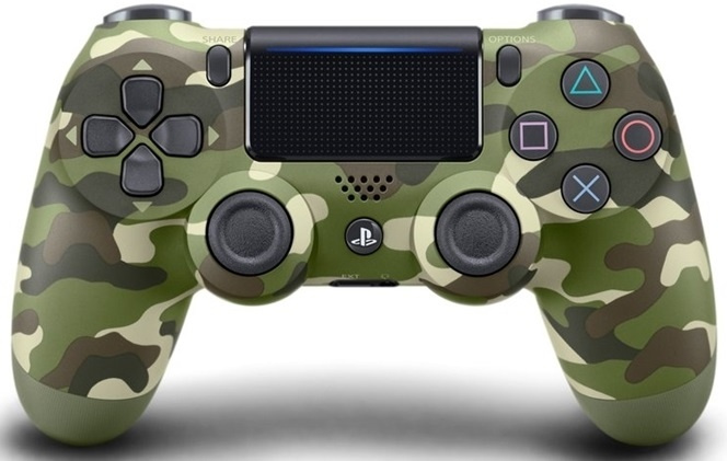 Sony DualShock 4 V2 (PS4) (Original) Grön kamoflage i gruppen HEMELEKTRONIK / Spelkonsoler & Tillbehör / Sony PlayStation 4 / Tillbehör hos TP E-commerce Nordic AB (38-80110)