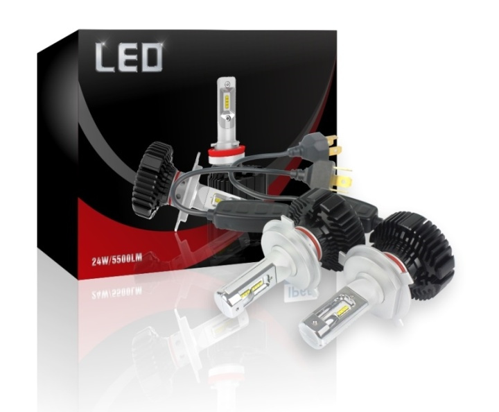 LED-konvertering 7 Plus, H4, 24W/lampa, 5500LM, 2-pack i gruppen BIL / Billampor / LED Helljus & Halvljus hos TP E-commerce Nordic AB (38-80143)