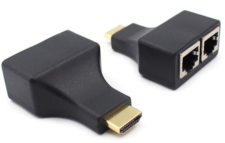 HDMI extender via cat-5e/cat 6 kabel, 30 m i gruppen HEMELEKTRONIK / Kablar & Adaptrar / HDMI / Adaptrar hos Teknikproffset Nordic AB (38-80517)