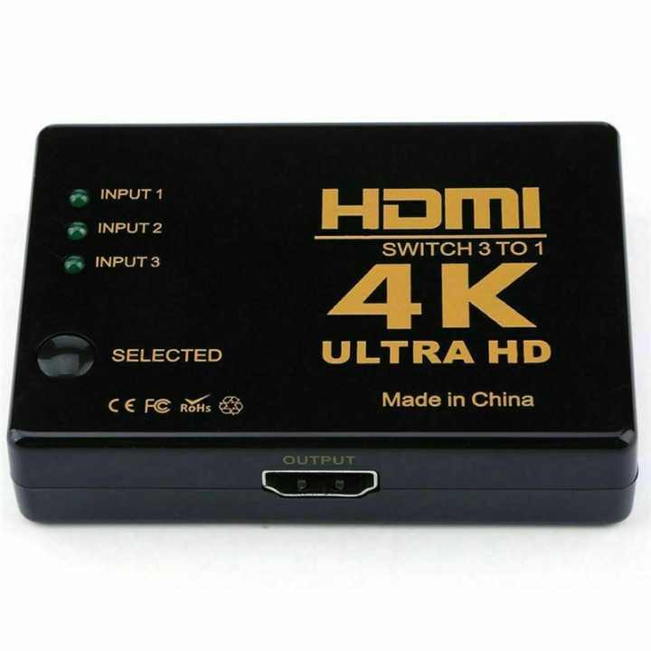 HDMI Switch 3x1 4Kx2K i gruppen DATORER & KRINGUTRUSTNING / Datorkablar / Switchar & Splittrar hos TP E-commerce Nordic AB (38-80523)