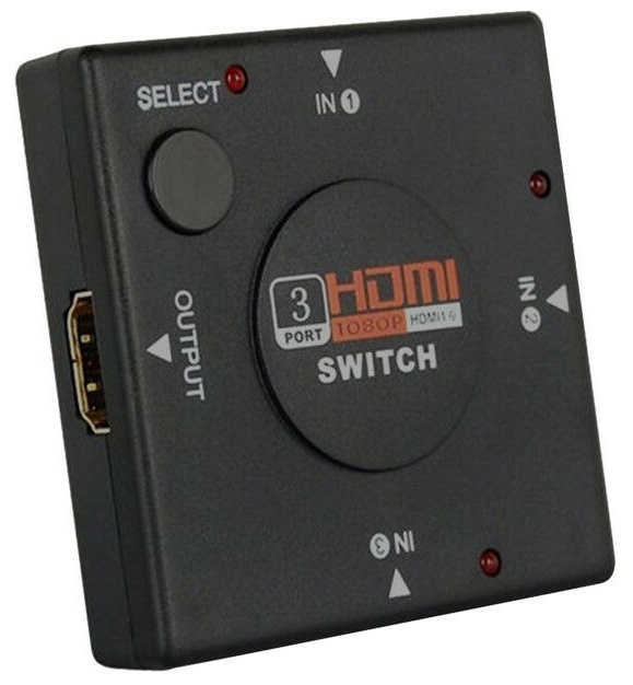HDMI Switch 3x1 1080p i gruppen DATORER & KRINGUTRUSTNING / Datorkablar / Switchar & Splittrar hos TP E-commerce Nordic AB (38-80525)