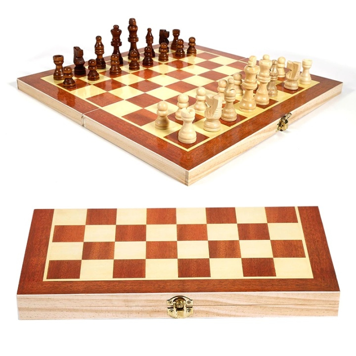 Vikbart Schackspel i trä i gruppen LEKSAKER, BARN- & BABYPRODUKTER / Leksaker / Sällskapsspel / Familjespel hos Teknikproffset Nordic AB (38-80554)