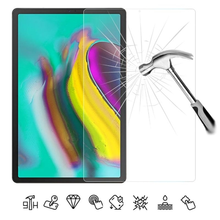 Härdat glas till Samsung Galaxy Tab A 10.1 SM-T580 i gruppen SMARTPHONE & SURFPLATTOR / Surfplattor skydd / Samsung-surfplattor hos TP E-commerce Nordic AB (38-80589)