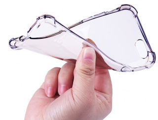 TPU skal Galaxy A70, Transparent Grå