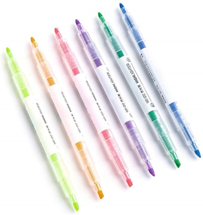 Markeringspennor i olika färger, 6-pack i gruppen SPORT, FRITID & HOBBY / Roliga prylar / Smarta saker hos TP E-commerce Nordic AB (38-81109)