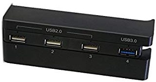 USB-hub, 4 portar, till PS 4 Slim i gruppen HEMELEKTRONIK / Spelkonsoler & Tillbehör / Sony PlayStation 4 hos TP E-commerce Nordic AB (38-81232)