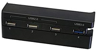 USB-hub, 4 portar, till PS 4 Slim i gruppen HEMELEKTRONIK / Spelkonsoler & Tillbehör / Sony PlayStation 4 / Tillbehör hos TP E-commerce Nordic AB (38-81232)
