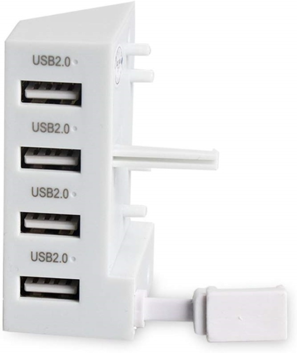 USB-Hub, 4 portar till Xbox One S, vit i gruppen HEMELEKTRONIK / Spelkonsoler & Tillbehör / Xbox One hos Teknikproffset Nordic AB (38-81248)